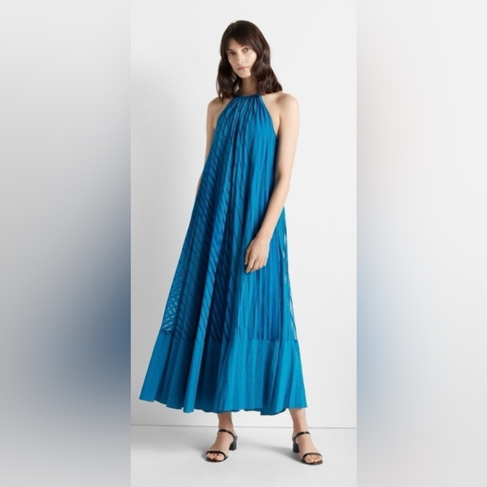 NWT Club Monaco Burnout Pleated NWT Maxi Dress Size 10